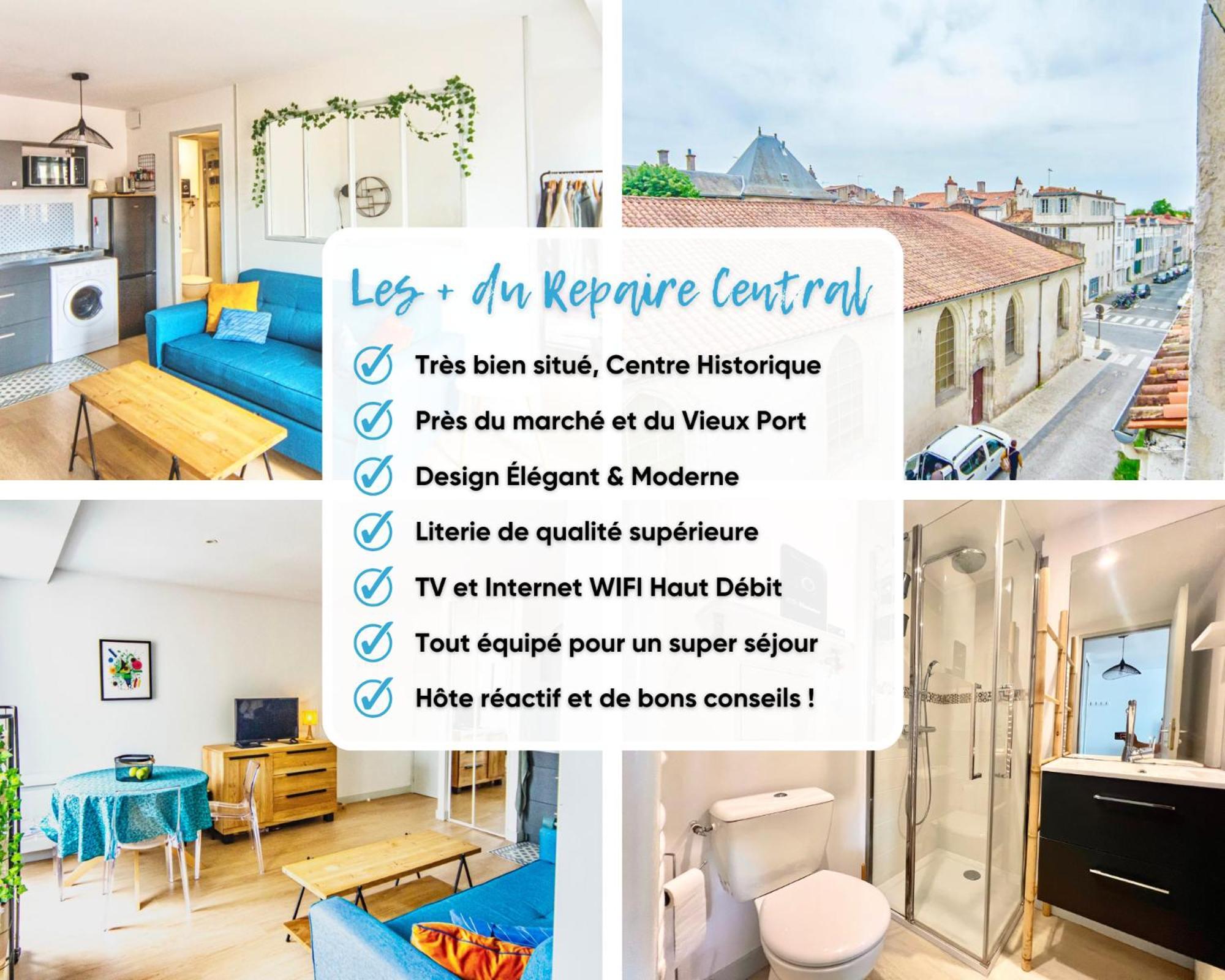 Repaire Central - Chic & Moderne - Wifi Gratuit - Parfaitement Equipe - Centre-Ville Historique La Rochelle  Ngoại thất bức ảnh
